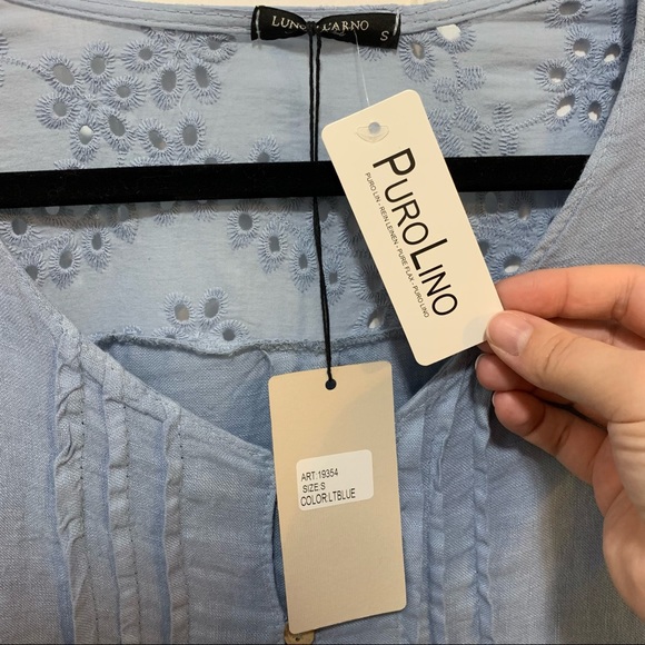 Lungo L’arno Linen Button Front Top - Picture 6 of 8